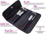 Aesthetica 4 Piece Contour Brush Set with Pouch