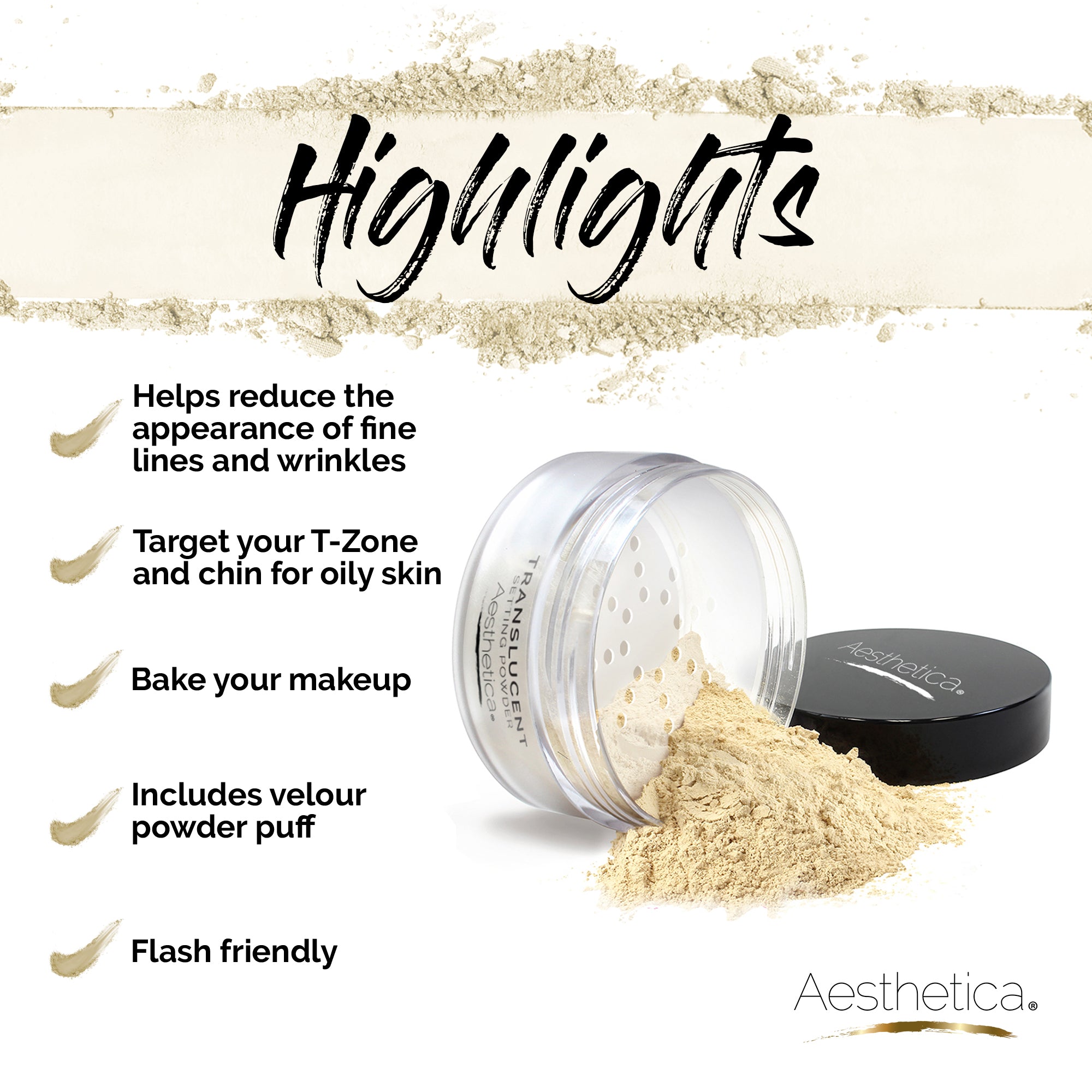 Aesthetica Loose Setting Powder (Translucent) | aesthetica.me