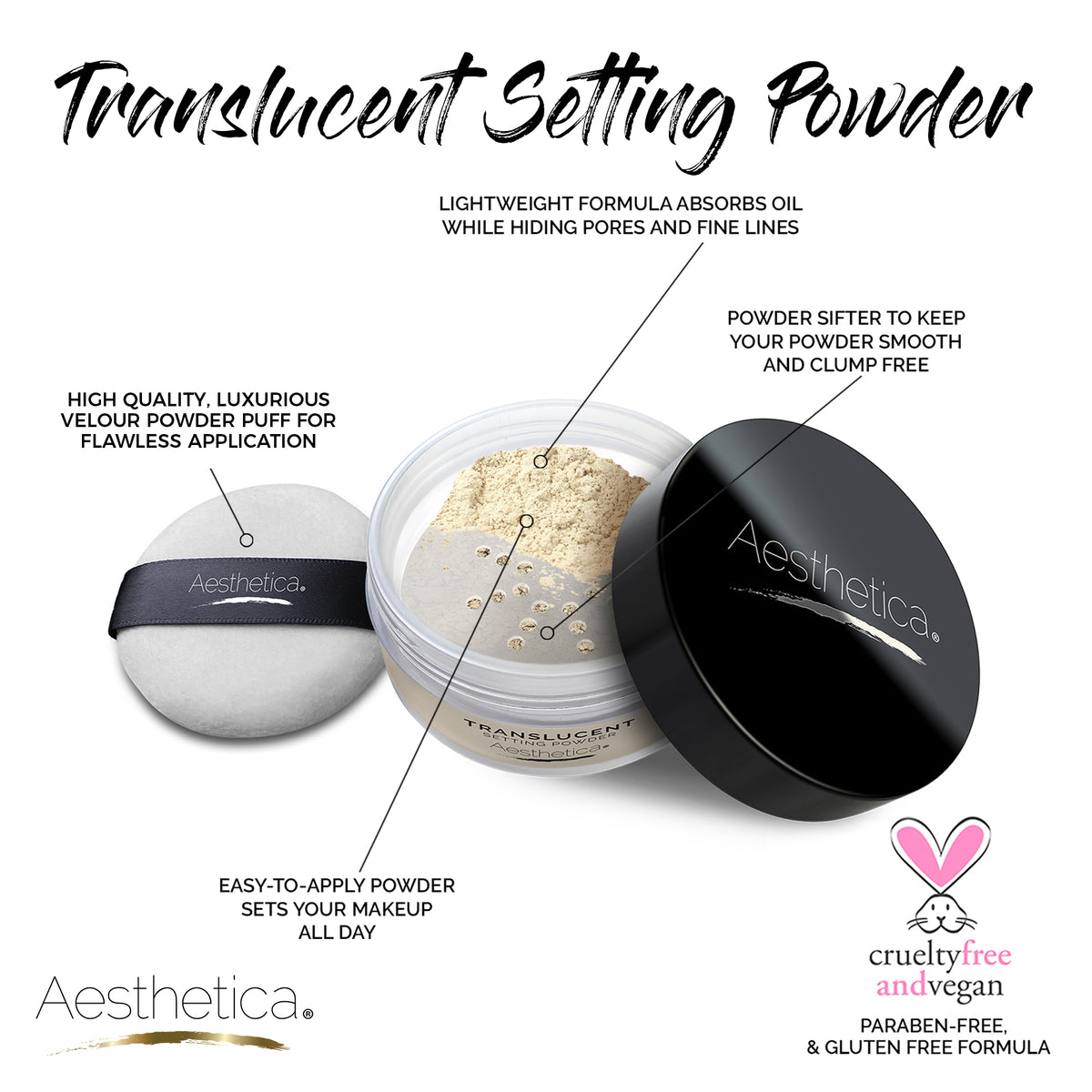 Aesthetica Loose Setting Powder (Translucent)