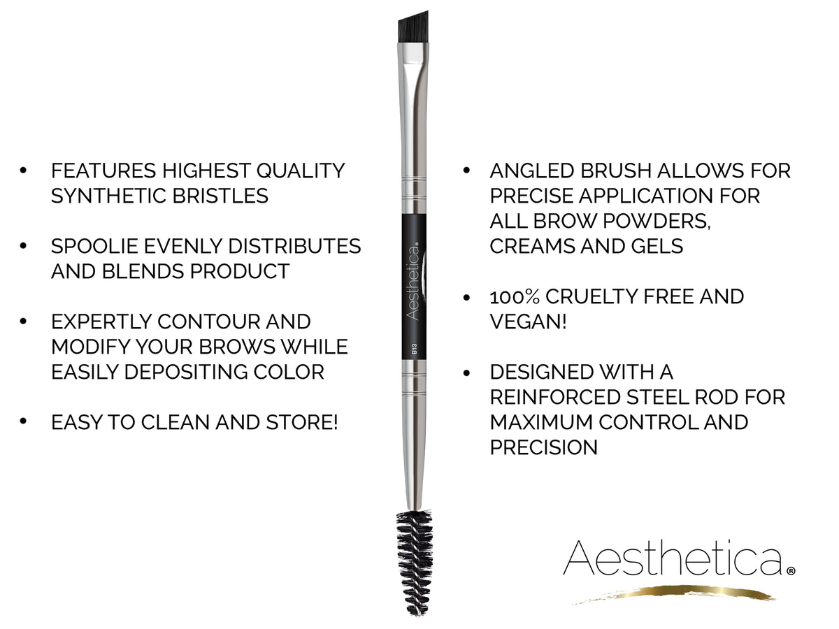 Aesthetica Pro Brush Series: Deluxe Brow Brush #B13